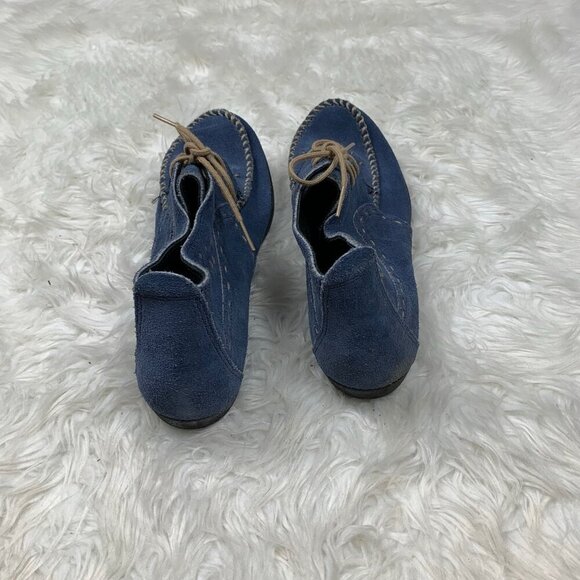 Minnetonka Chukka Moccasins – Size 10 – Blue Suede - Picture 3 of 7